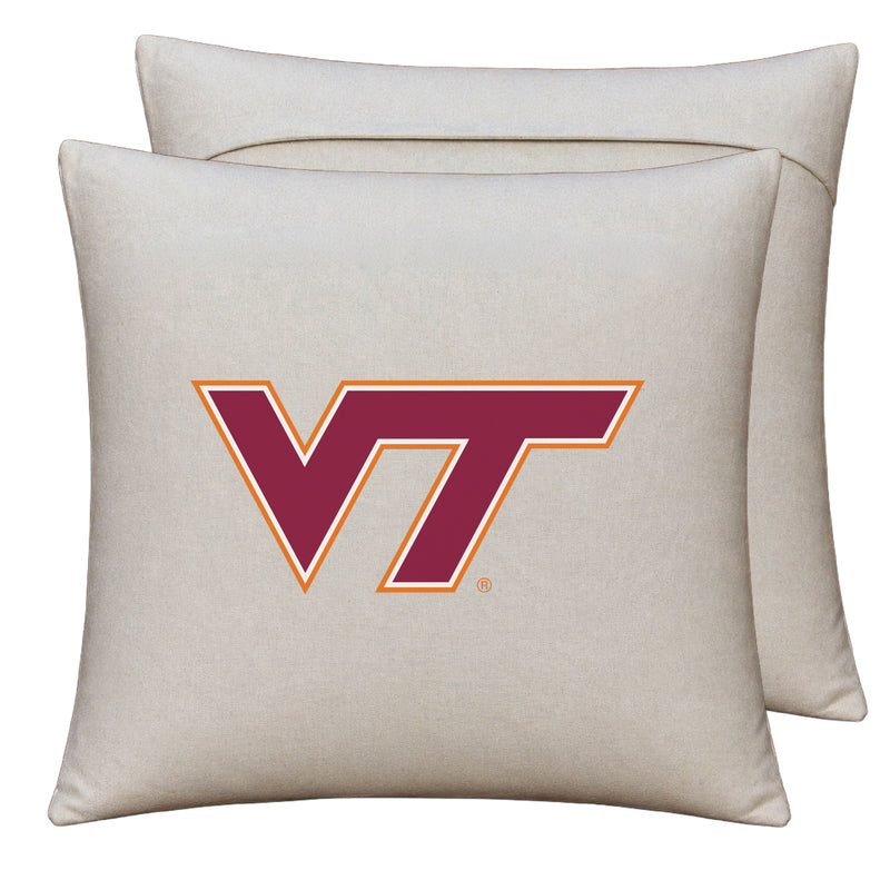 Virginia Tech Hokies Officially Licensed 18" x 18" Throw Pillow Cover – Logo Design