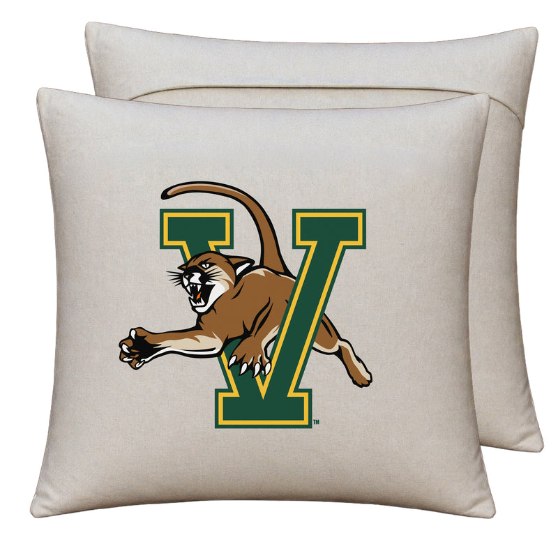 Vermont Catamounts Officially Licensed 18" x 18" Throw Pillow Cover – Logo Design