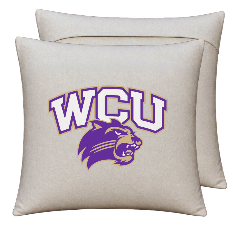 Western Carolina University Officially Licensed 18" x 18" Throw Pillow Cover – Logo Design