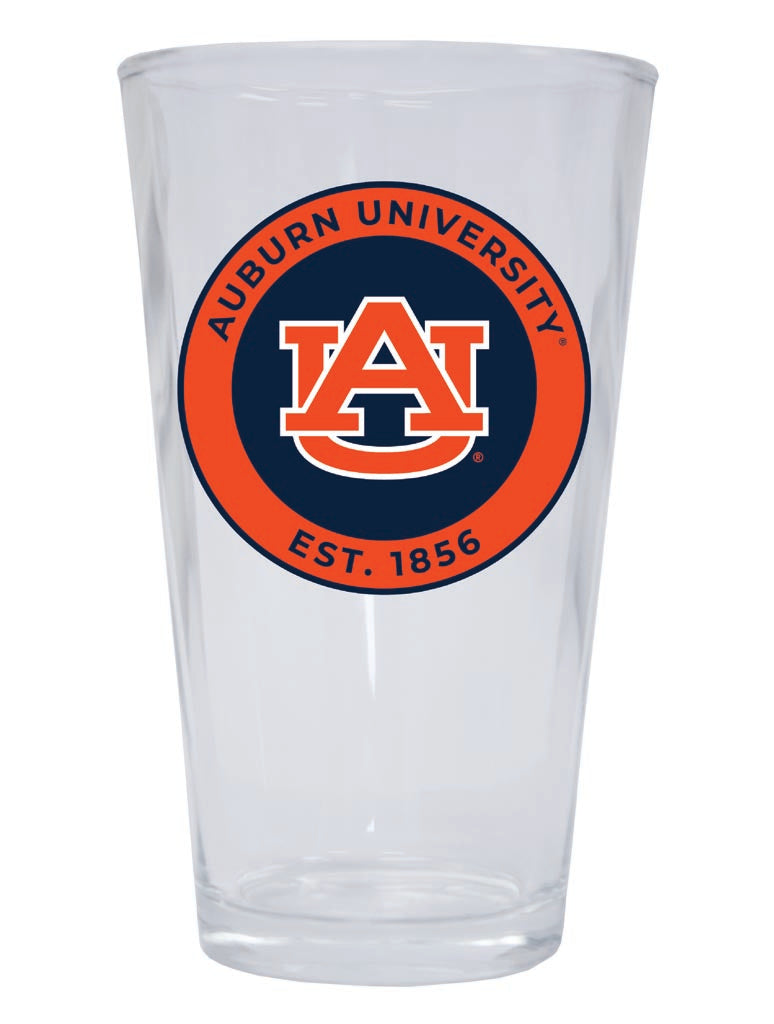 Auburn Tigers 16 oz Pint Glass Circle Design Officially Licensed Collegiate Product Single