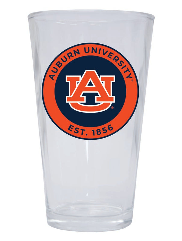 Auburn Tigers 16 oz Pint Glass Circle Design Officially Licensed Collegiate Product Single