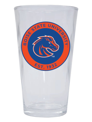 Boise State Broncos 16 oz Pint Glass Circle Design Officially Licensed Collegiate Product Single