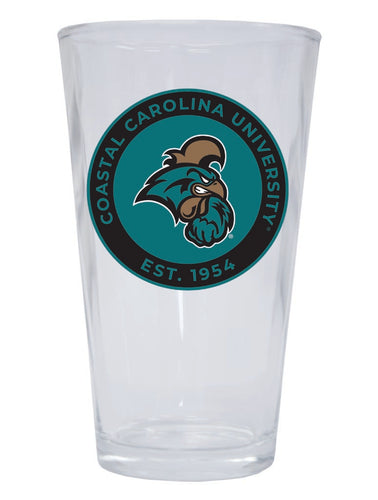 Coastal Carolina University 16 oz Pint Glass Circle Design Officially Licensed Collegiate Product Single