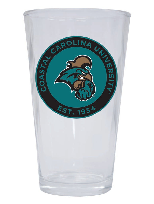 Coastal Carolina University 16 oz Pint Glass Circle Design Officially Licensed Collegiate Product Single