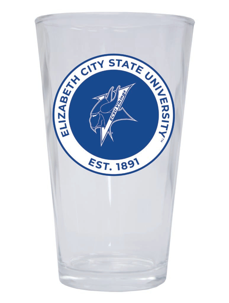 Elizabeth City State University 16 oz Pint Glass Circle Design Officially Licensed Collegiate Product Single