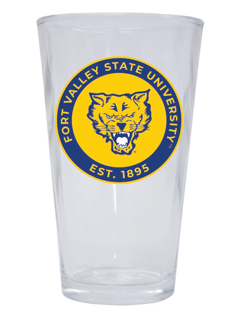 Fort Valley State University 16 oz Pint Glass Circle Design Officially Licensed Collegiate Product Single