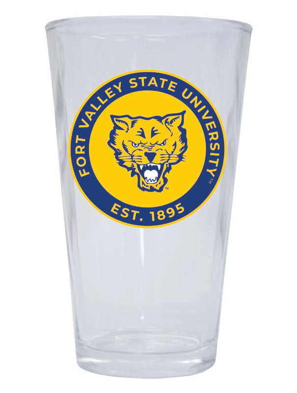 Fort Valley State University 16 oz Pint Glass Circle Design Officially Licensed Collegiate Product Single