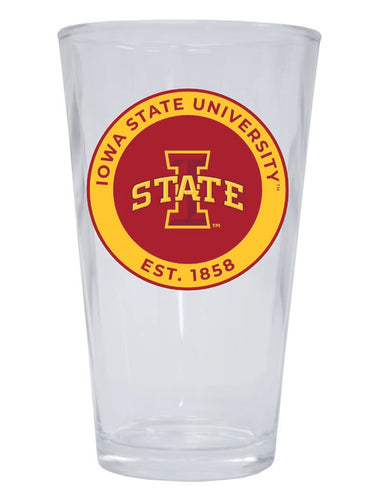 Iowa State Cyclones 16 oz Pint Glass Circle Design Officially Licensed Collegiate Product Single