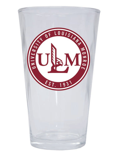 University of Louisiana Monroe 16 oz Pint Glass Circle Design Officially Licensed Collegiate Product Single