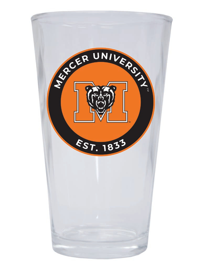 Mercer University 16 oz Pint Glass Circle Design Officially Licensed Collegiate Product Single