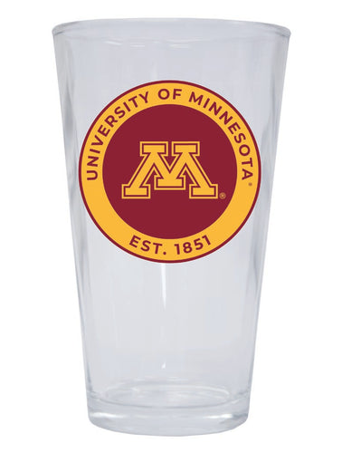 Minnesota Gophers 16 oz Pint Glass Circle Design Officially Licensed Collegiate Product Single