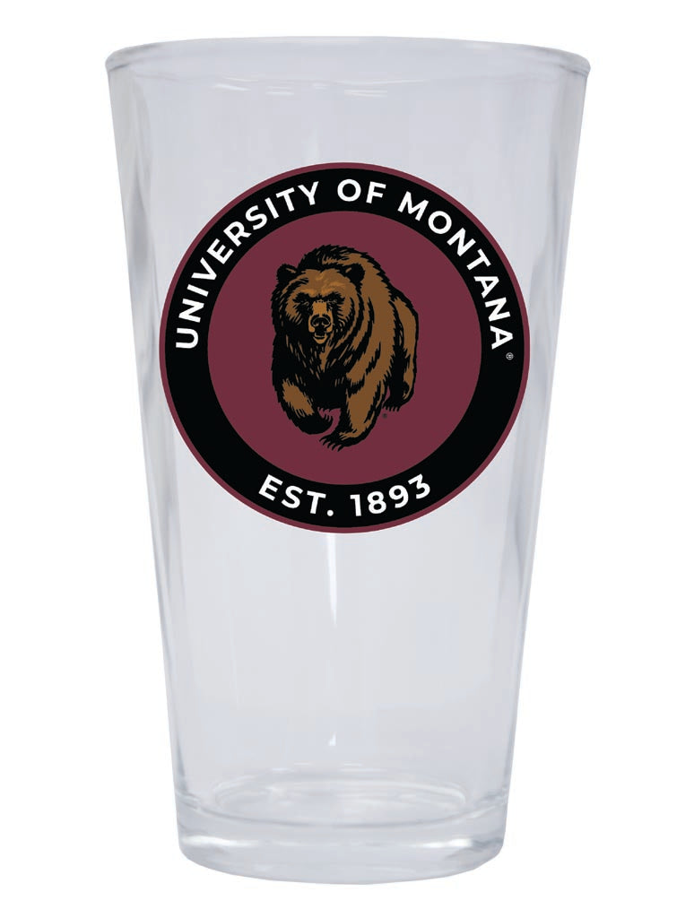 Montana University 16 oz Pint Glass Circle Design Officially Licensed Collegiate Product Single