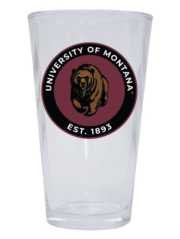 Montana University 16 oz Pint Glass Circle Design Officially Licensed Collegiate Product Single