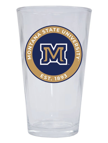 Montana State Bobcats 16 oz Pint Glass Circle Design Officially Licensed Collegiate Product Single