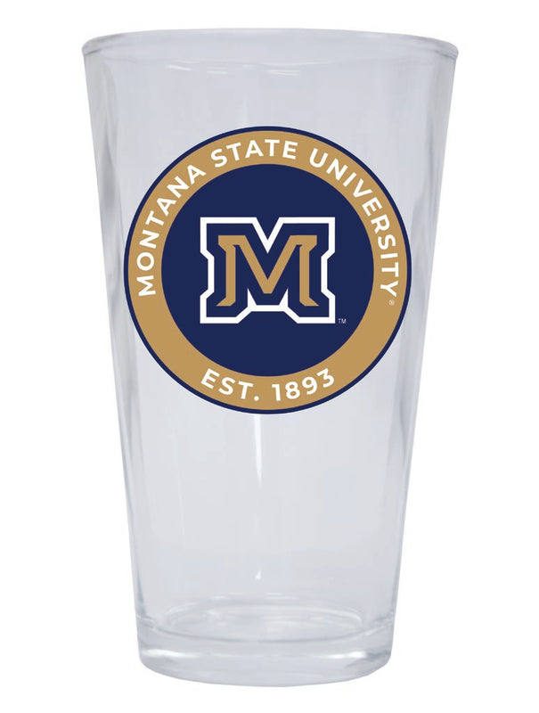 Montana State Bobcats 16 oz Pint Glass Circle Design Officially Licensed Collegiate Product Single