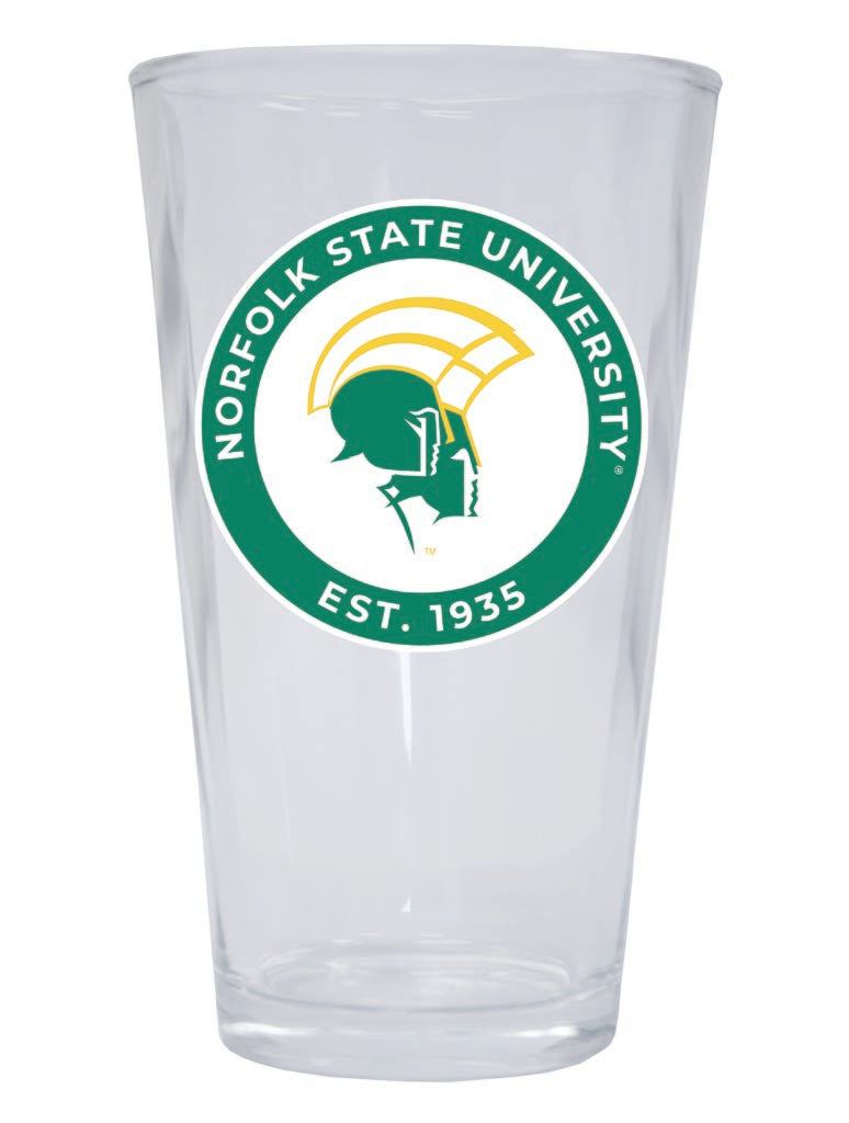 Norfolk State University 16 oz Pint Glass Circle Design Officially Licensed Collegiate Product 2-Pack