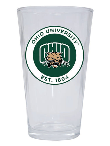 Ohio University 16 oz Pint Glass Circle Design Officially Licensed Collegiate Product 2-Pack