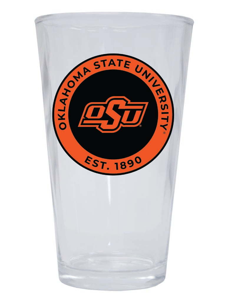 Oklahoma State Cowboys 16 oz Pint Glass Circle Design Officially Licensed Collegiate Product Single