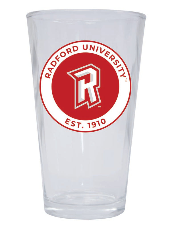 Radford University Highlanders 16 oz Pint Glass Circle Design Officially Licensed Collegiate Product Single