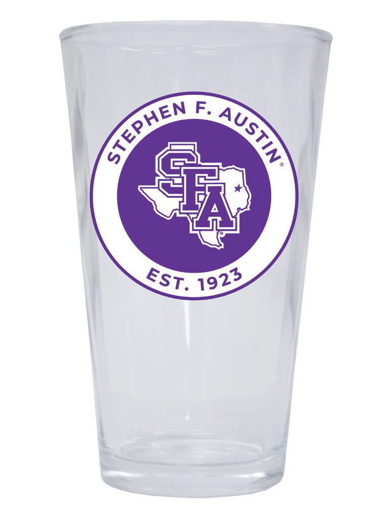 Stephen F. Austin State University 16 oz Pint Glass Circle Design Officially Licensed Collegiate Product Single