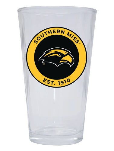 Southern Mississippi Golden Eagles 16 oz Pint Glass Circle Design Officially Licensed Collegiate Product Single