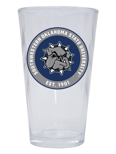 Southwestern Oklahoma State University 16 oz Pint Glass Circle Design Officially Licensed Collegiate Product 2-Pack