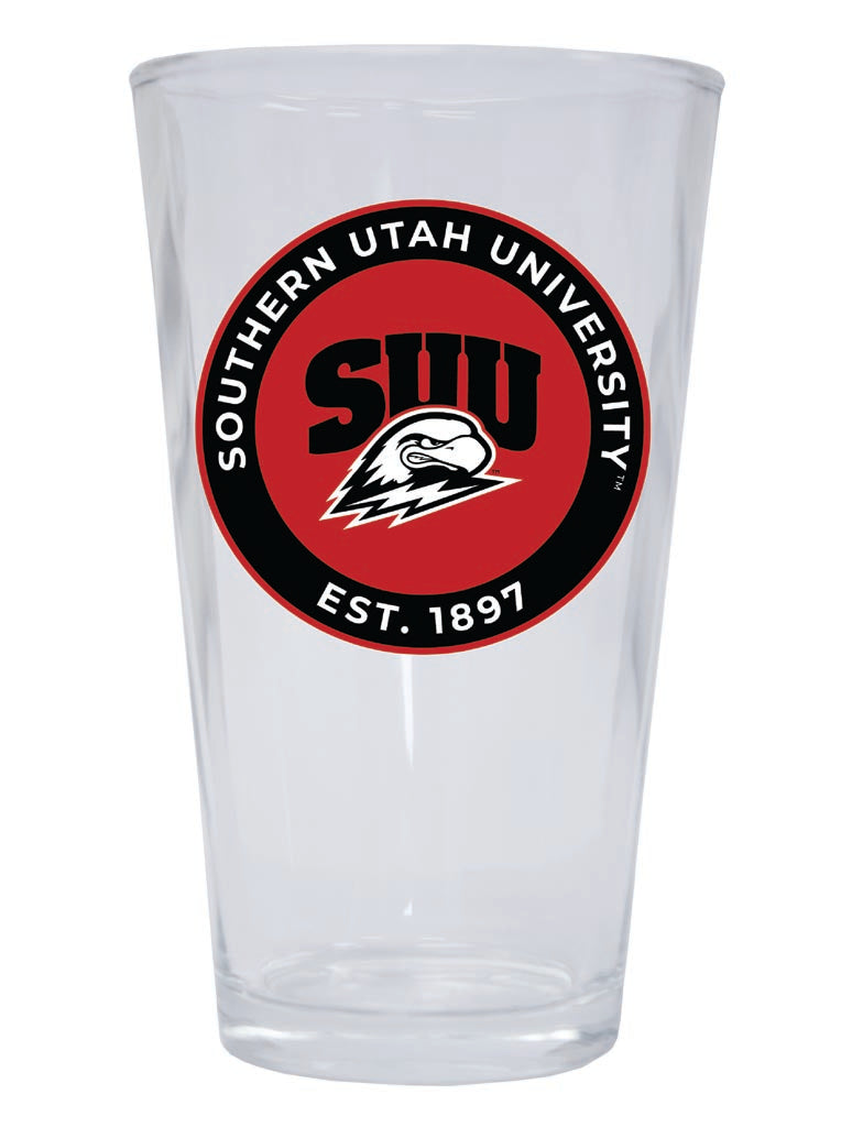 Southern Utah University 16 oz Pint Glass Circle Design Officially Licensed Collegiate Product Single