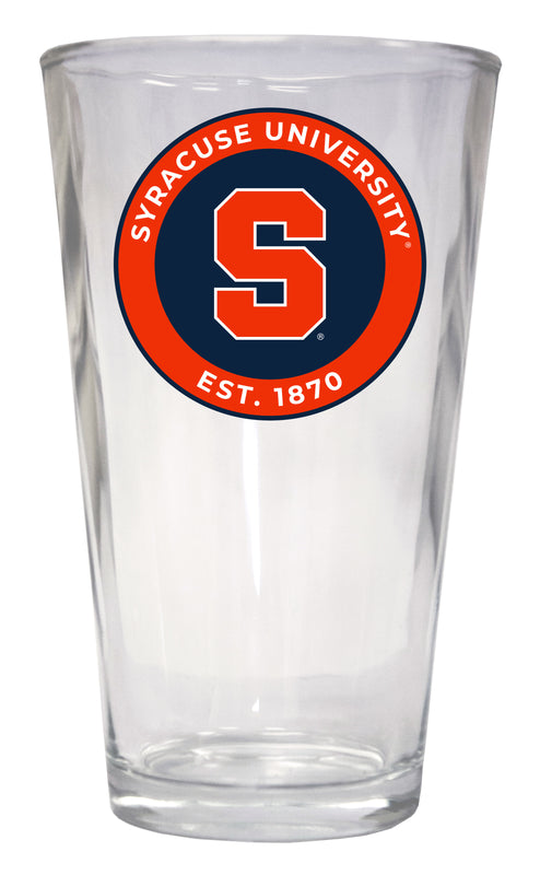 Syracuse Orange 16 oz Pint Glass Circle Design Officially Licensed Collegiate Product