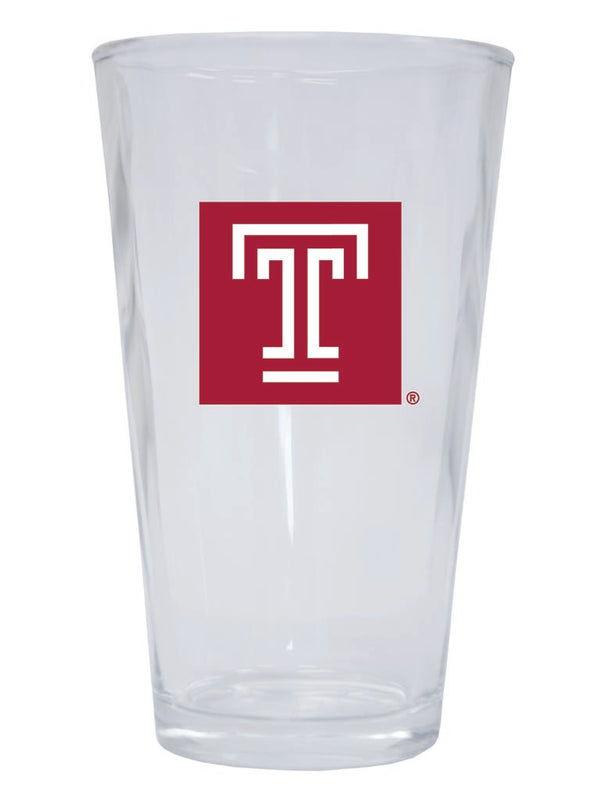 Temple University 16 oz Pint Glass Circle Design Officially Licensed Collegiate Product Single