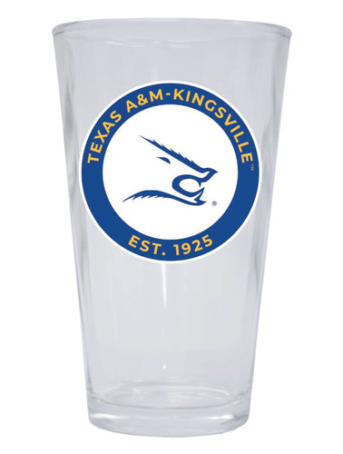 Texas A&M Kingsville Javelinas 16 oz Pint Glass Circle Design Officially Licensed Collegiate Product Single