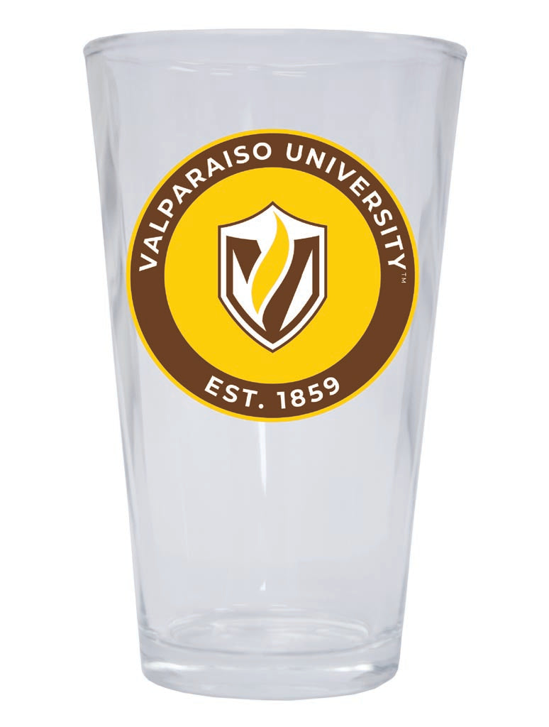 Valparaiso University 16 oz Pint Glass Circle Design Officially Licensed Collegiate Product Single
