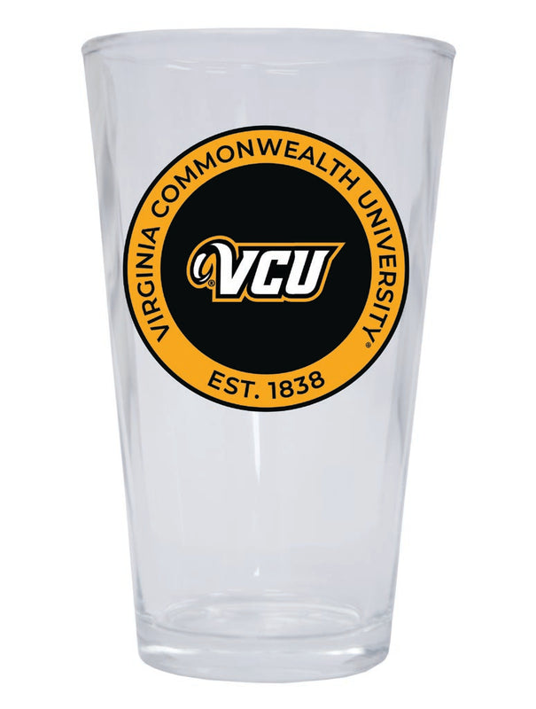 Virginia Commonwealth 16 oz Pint Glass Circle Design Officially Licensed Collegiate Product 2-Pack
