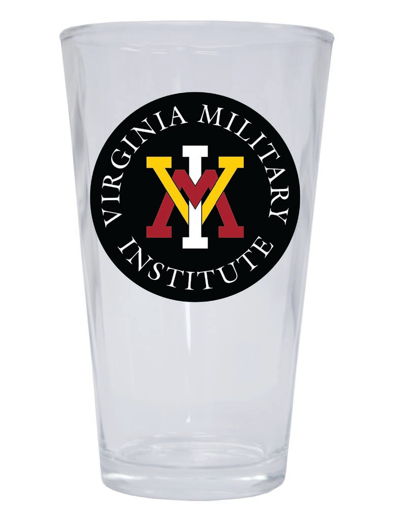 VMI Keydets 16 oz Pint Glass Circle Design Officially Licensed Collegiate Product 4-Pack