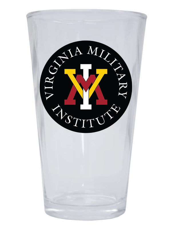 VMI Keydets 16 oz Pint Glass Circle Design Officially Licensed Collegiate Product 4-Pack