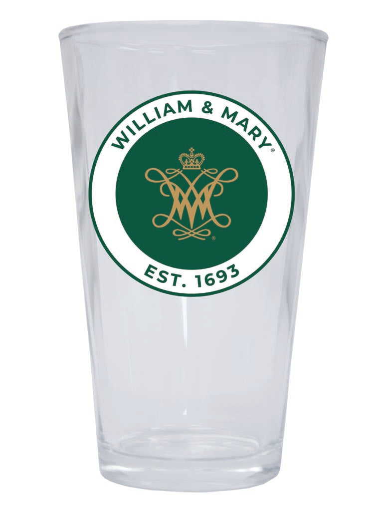 William and Mary 16 oz Pint Glass Circle Design Officially Licensed Collegiate Product Single