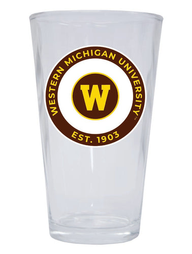 Western Michigan University 16 oz Pint Glass Circle Design Officially Licensed Collegiate Product Single