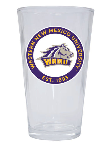 Western New Mexico University 16 oz Pint Glass Circle Design Officially Licensed Collegiate Product 4-Pack