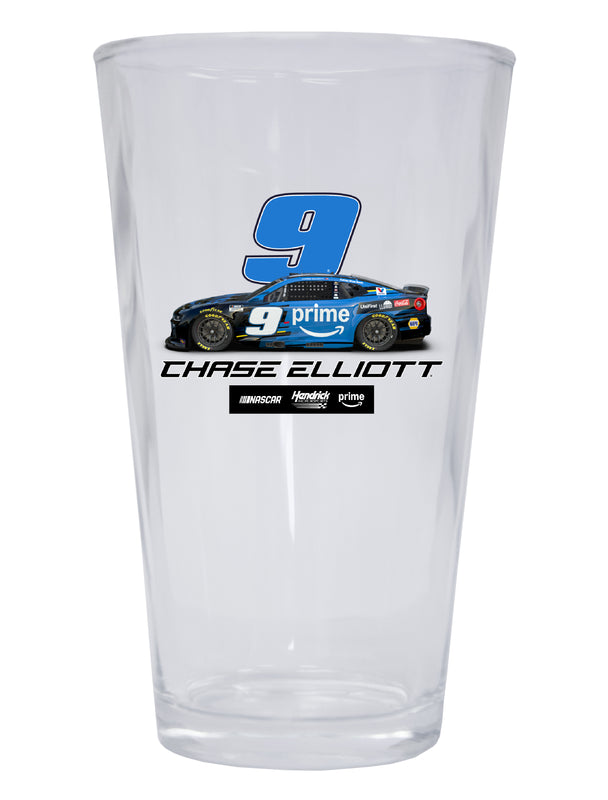 Chase Elliott #9 Nascar Offic. Licensed 16 oz Pint Glass Single