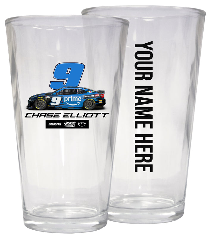 Chase Elliott #9 Nascar Offic. Licensed Customized 16 oz Pint Glass