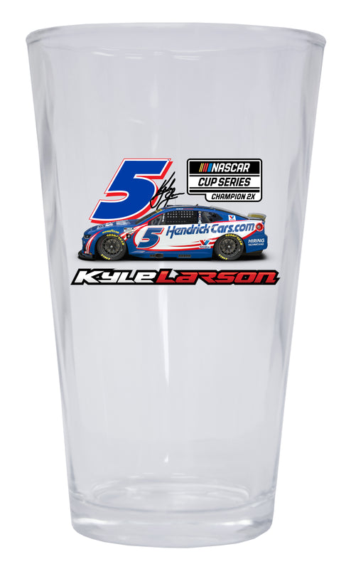 Kyle Larson 2X Champ #5 Nascar Offic. Licensed 16 oz Pint Glass 