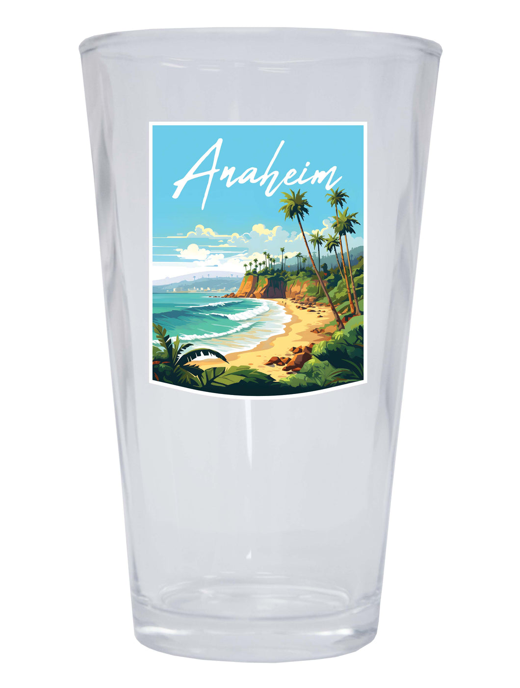 Anaheim California Design B Souvenir 16 oz Pint Glass 4-Pack