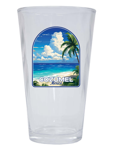 Cozumel Mexico Design C Souvenir 16 oz Pint Glass 4-Pack
