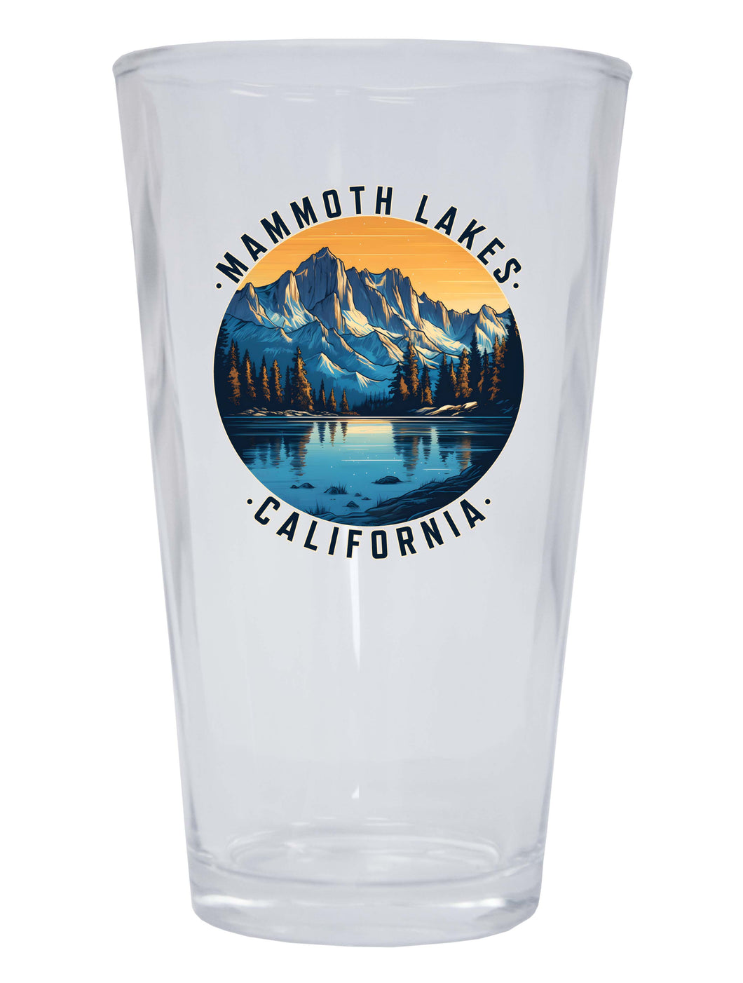 Mammoth Lakes California Design B Souvenir 16 oz Pint Glass Single