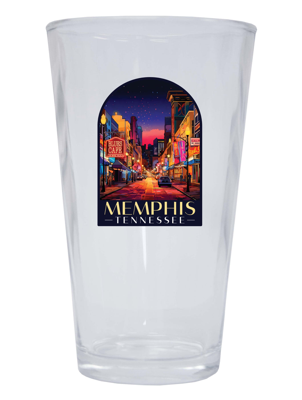 Memphis Tennessee Design C Souvenir 16 oz Pint Glass Single