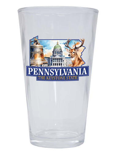 Pennsylvania Design D Souvenir 16 oz Pint Glass 4-Pack
