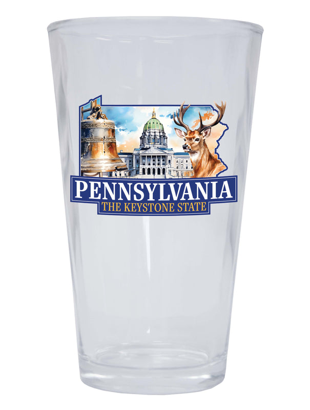 Pennsylvania Design D Souvenir 16 oz Pint Glass 4-Pack