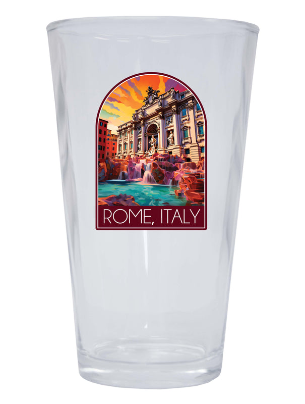Rome Italy Design B Souvenir 16 oz Pint Glass 4-Pack