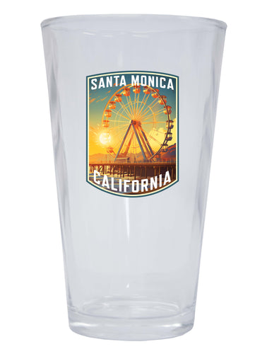 Santa Monica California Design C Souvenir 16 oz Pint Glass 2-Pack