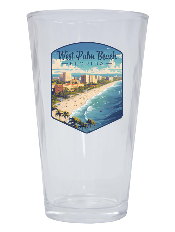 West Palm Beach Florida Design A Souvenir 16 oz Pint Glass Single