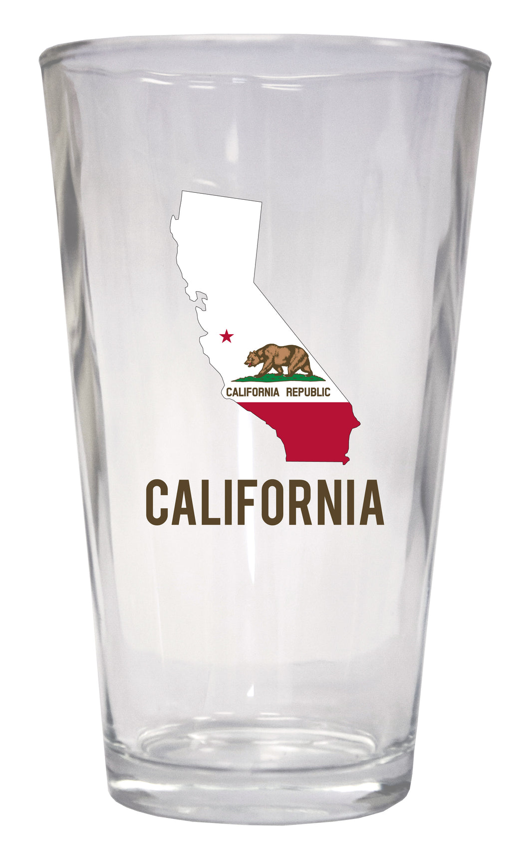 California State Shape Souvenir 16 oz Pint Glass
